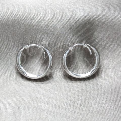 Argolla Pequeña 02.425.0025.20 Plata Rodinada, Pulido, Tono Plateado