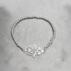Pulsera Bolo Ajustable 03.392.0039 Plata Rodinada, Diseño de Mano de Dios, Pulido, Tono Plateado (Grosor 03 MM, 7 Pulgadas de Largo)