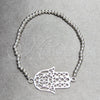 Pulsera Bolo Ajustable 03.392.0040 Plata Rodinada, Diseño de Mano de Dios y Bola, Pulido, Tono Plateado (Grosor 03 MM, 7 Pulgadas de Largo)
