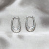 Argolla Pequeña 02.401.0084.15 Plata Rodinada, Diseño de Hueco y Chunky, Pulido, Tono Plateado