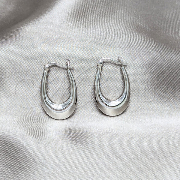 Argolla Pequeña 02.401.0084.15 Plata Rodinada, Diseño de Hueco y Chunky, Pulido, Tono Plateado