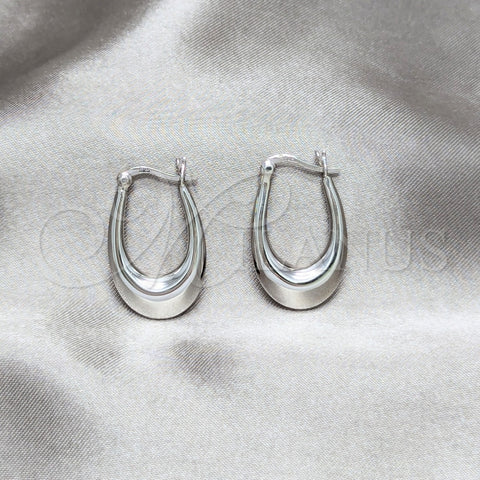 Argolla Pequeña 02.401.0084.15 Plata Rodinada, Diseño de Hueco y Chunky, Pulido, Tono Plateado