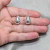 Arete Dormilona 02.401.0090 Plata Rodinada, Diseño de Gota, Pulido, Tono Plateado