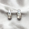 Arete Dormilona 02.401.0093 Plata Rodinada, Diseño de Gota, Pulido, Tono Plateado