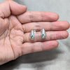 Arete Dormilona 02.401.0095 Plata Rodinada, Diseño de Gota, Pulido, Tono Plateado