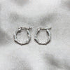 Argolla Pequeña 02.401.0096.16 Plata Rodinada, Diseño de Torcido, Pulido, Tono Plateado