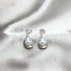 Arete Dormilona 02.401.0099 Plata Rodinada, Diseño de Gota, Pulido, Tono Plateado