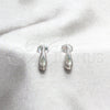 Arete Dormilona 02.401.0100 Plata Rodinada, Diseño de Gota, Pulido, Tono Plateado
