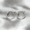 Argolla Pequeña 02.401.0101.17 Plata Rodinada, Diseño de Torcido, Pulido, Tono Plateado