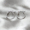 Argolla Pequeña 02.401.0101.17 Plata Rodinada, Diseño de Torcido, Pulido, Tono Plateado