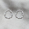 Argolla Pequeña 02.401.0102.12 Plata Rodinada, Diseño de Torcido, Pulido, Tono Plateado