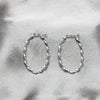 Argolla Mediana 02.401.0106.33 Plata Rodinada, Diseño de Torcido, Pulido, Tono Plateado