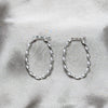 Argolla Mediana 02.401.0106.33 Plata Rodinada, Diseño de Torcido, Pulido, Tono Plateado