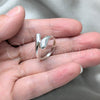 Anillo Elegante 01.401.0001 Plata Rodinada, Diseño de Chunky y Gota, Pulido, Tono Plateado (Talla Unica)