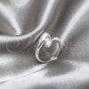 Anillo Elegante 01.401.0001 Plata Rodinada, Diseño de Chunky y Gota, Pulido, Tono Plateado (Talla Unica)