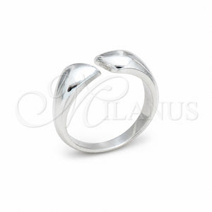 Anillo Elegante 01.401.0003 Plata Rodinada, Diseño de Chunky y Gota, Pulido, Tono Plateado (Talla Unica)