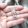 Anillo Elegante 01.401.0004 Plata Rodinada, Diseño de Chunky y Gota, Pulido, Tono Plateado (Talla Unica)