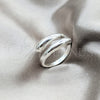 Anillo Elegante 01.401.0004 Plata Rodinada, Diseño de Chunky y Gota, Pulido, Tono Plateado (Talla Unica)