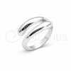Anillo Elegante 01.401.0004 Plata Rodinada, Diseño de Chunky y Gota, Pulido, Tono Plateado (Talla Unica)