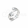Anillo Elegante 01.401.0005 Plata Rodinada, Pulido, Tono Plateado (Talla Unica)