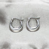 Argolla Pequeña 02.401.0107.17 Plata Rodinada, Diseño de Chunky, Pulido, Tono Plateado