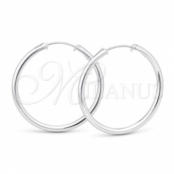 Argolla Mediana 02.425.0026.40 Plata Rodinada, Pulido, Tono Plateado