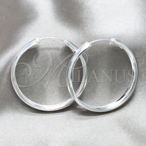 Argolla Mediana 02.425.0026.40 Plata Rodinada, Pulido, Tono Plateado