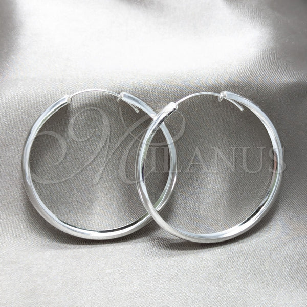 Argolla Grande 02.425.0026.50 Plata Rodinada, Pulido, Tono Plateado
