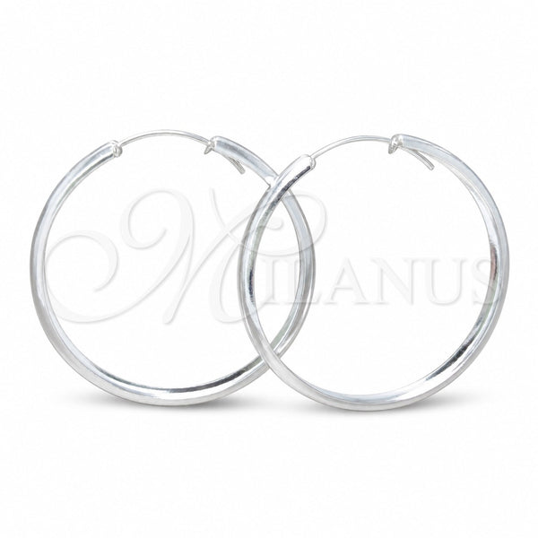 Argolla Grande 02.425.0026.50 Plata Rodinada, Pulido, Tono Plateado