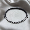Pulsera Bolo Ajustable 03.426.0004.07 Plata Rodinada, Diseño de Bola, Algodón, Tono Plateado (Grosor 03 MM, 7 Pulgadas de Largo)