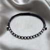 Pulsera Bolo Ajustable 03.426.0004.07 Plata Rodinada, Diseño de Bola, Algodón, Tono Plateado (Grosor 03 MM, 7 Pulgadas de Largo)