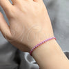 Pulsera Bolo Ajustable 03.426.0004.4.07 Plata Rodinada, Diseño de Bola, Algodón, Tono Plateado (Grosor 03 MM, 7 Pulgadas de Largo)