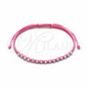 Pulsera Bolo Ajustable 03.426.0004.4.07 Plata Rodinada, Diseño de Bola, Algodón, Tono Plateado (Grosor 03 MM, 7 Pulgadas de Largo)