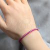Pulsera Bolo Ajustable 03.426.0004.5.07 Plata Rodinada, Diseño de Bola, Algodón, Tono Plateado (Grosor 03 MM, 7 Pulgadas de Largo)