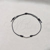 Pulsera Bolo Ajustable 03.426.0001.2.07 Plata Rodinada, Diseño de Bola, Algodón Azul, Tono Plateado (Grosor 03 MM, 7 Pulgadas de Largo)