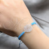 Pulsera Bolo Ajustable 03.426.0039.07 Plata Rodinada, Algodón, Tono Plateado (Grosor 04 MM, 7 Pulgadas de Largo)