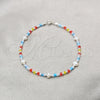 Pulsera Elegante 03.426.0056.07 Plata Rodinada, Diseño de Bola, con Perla Blanca y Cristal Multicolor, Pulido, Tono Plateado (Grosor 06 MM, 7 Pulgadas de Largo)