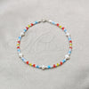 Pulsera Elegante 03.426.0056.07 Plata Rodinada, Diseño de Bola, con Perla Blanca y Cristal Multicolor, Pulido, Tono Plateado (Grosor 06 MM, 7 Pulgadas de Largo)