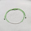 Pulsera Bolo Ajustable 03.426.0058.07 Plata Rodinada, Diseño de Bola, con Cristal Peridot, Pulido, Tono Plateado (Grosor 03 MM, 7 Pulgadas de Largo)