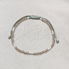 Pulsera Bolo Ajustable 03.426.0059.07 Plata Rodinada, Diseño de Bola, con Cristal Turmalina, Pulido, Tono Plateado (Grosor 03 MM, 7 Pulgadas de Largo)