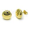Arete Dormilona 02.163.0347 Oro Laminado, Diseño de Hueco, Pulido, Tono Dorado