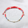 Pulsera Bolo Ajustable 03.426.0068.07 Plata Rodinada, Diseño de Bola, con Perla Blanca y Cristal Multicolor, Pulido, Tono Plateado (Grosor 06 MM, 7 Pulgadas de Largo)