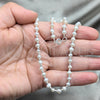 Gargantilla Elegante 04.392.0001.18 Plata Rodinada, Diseño de Bola, con Perla Blanca, Pulido, Tono Plateado (Grosor 06 MM, 18 Pulgadas de Largo)