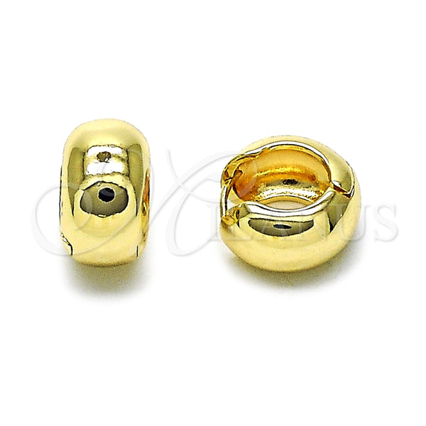 Argolla Huggie 02.195.0306.16 Oro Laminado, Pulido, Tono Dorado