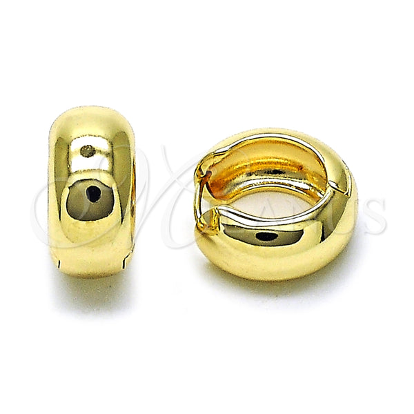 Argolla Huggie 02.195.0306.20 Oro Laminado, Pulido, Tono Dorado