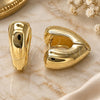Argolla Huggie 02.195.0323.20 Oro Laminado, Diseño de Corazón, Pulido, Tono Dorado