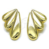 Arete Dormilona 02.195.0326 Oro Laminado, Diseño de Alas, Pulido, Tono Dorado