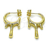 Argolla Pequeña 02.195.0329.18 Oro Laminado, Pulido, Tono Dorado