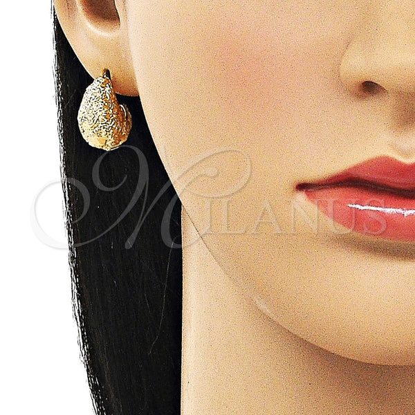 Argolla Pequeña 02.202.0002.18 Oro Laminado, Cepillado, Tono Dorado