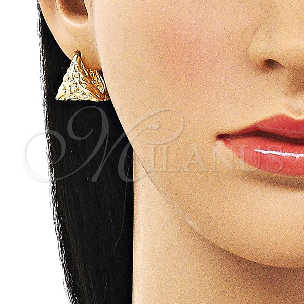 Argolla Huggie 02.202.0007.15 Oro Laminado, Pulido, Tono Dorado